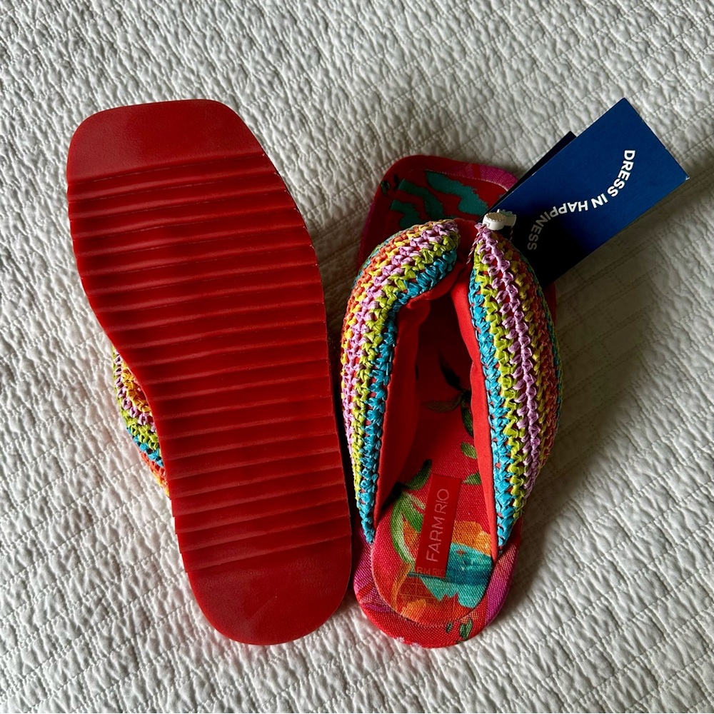 *NWT* FARM Rio Multicolor Crochet Sandals - Picture 6 of 6